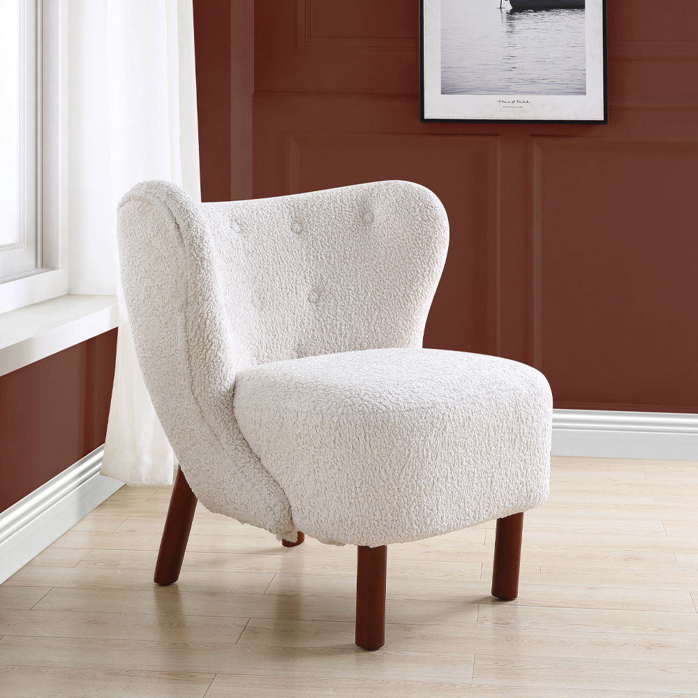 Zusud - Accent Chair - White Teddy Sherpa