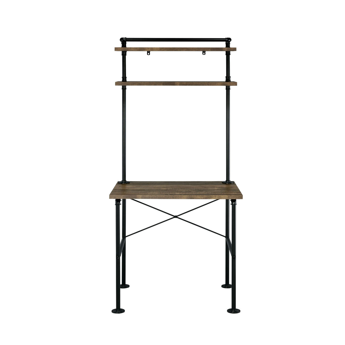 Ensata - Writing Desk - Rustic Oak & Black
