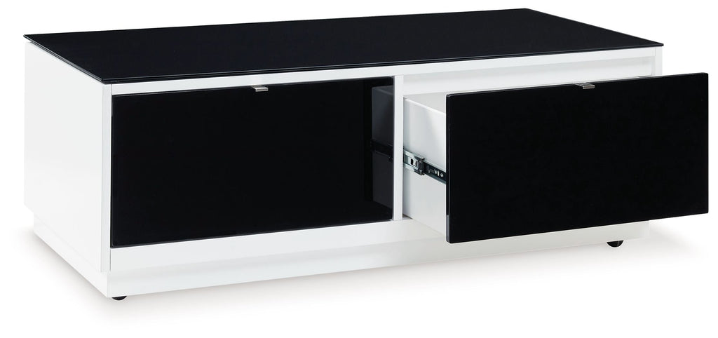 Gardoni - Rectangular Cocktail Table - White / Black