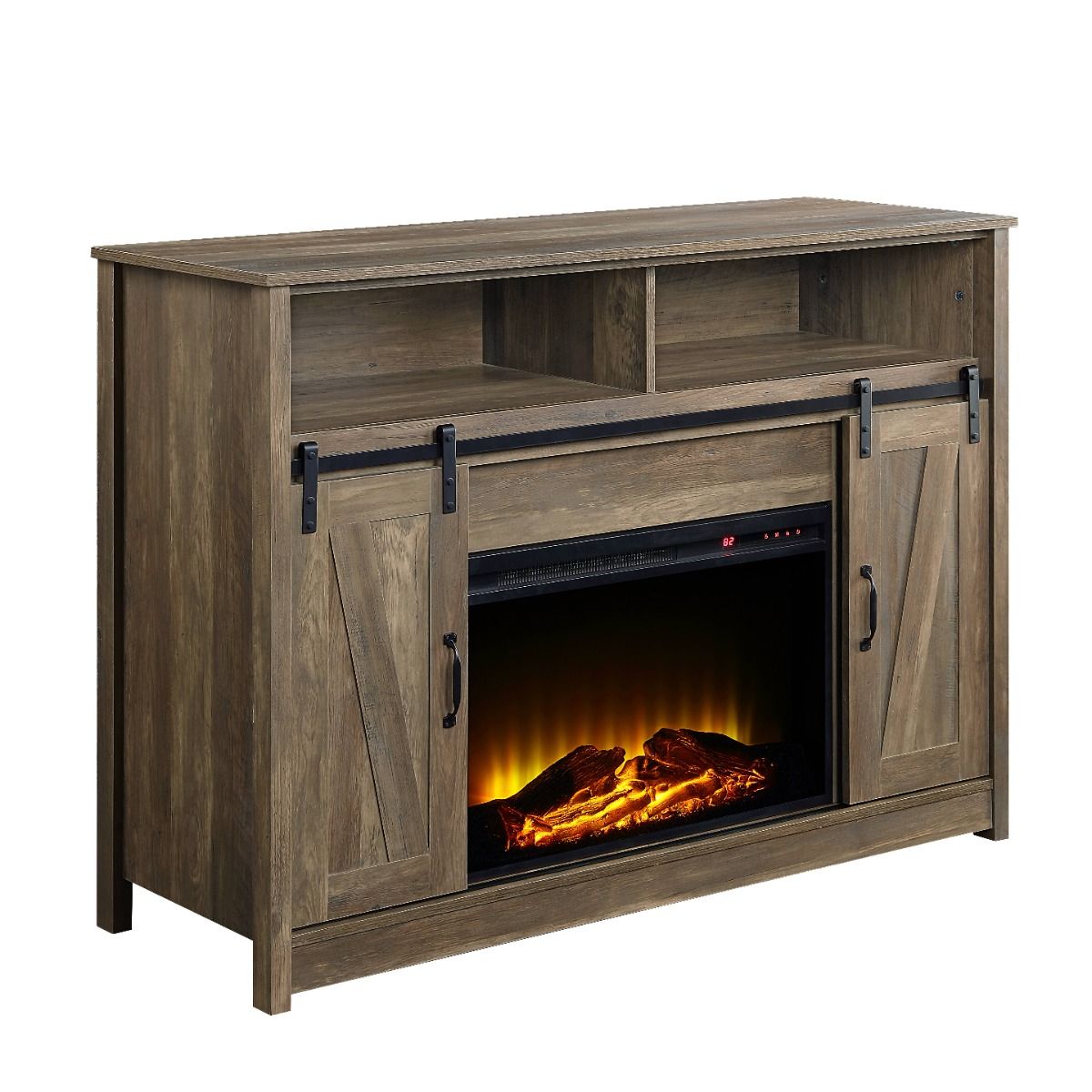 Tobias - 38" Fireplace - Rustic Oak