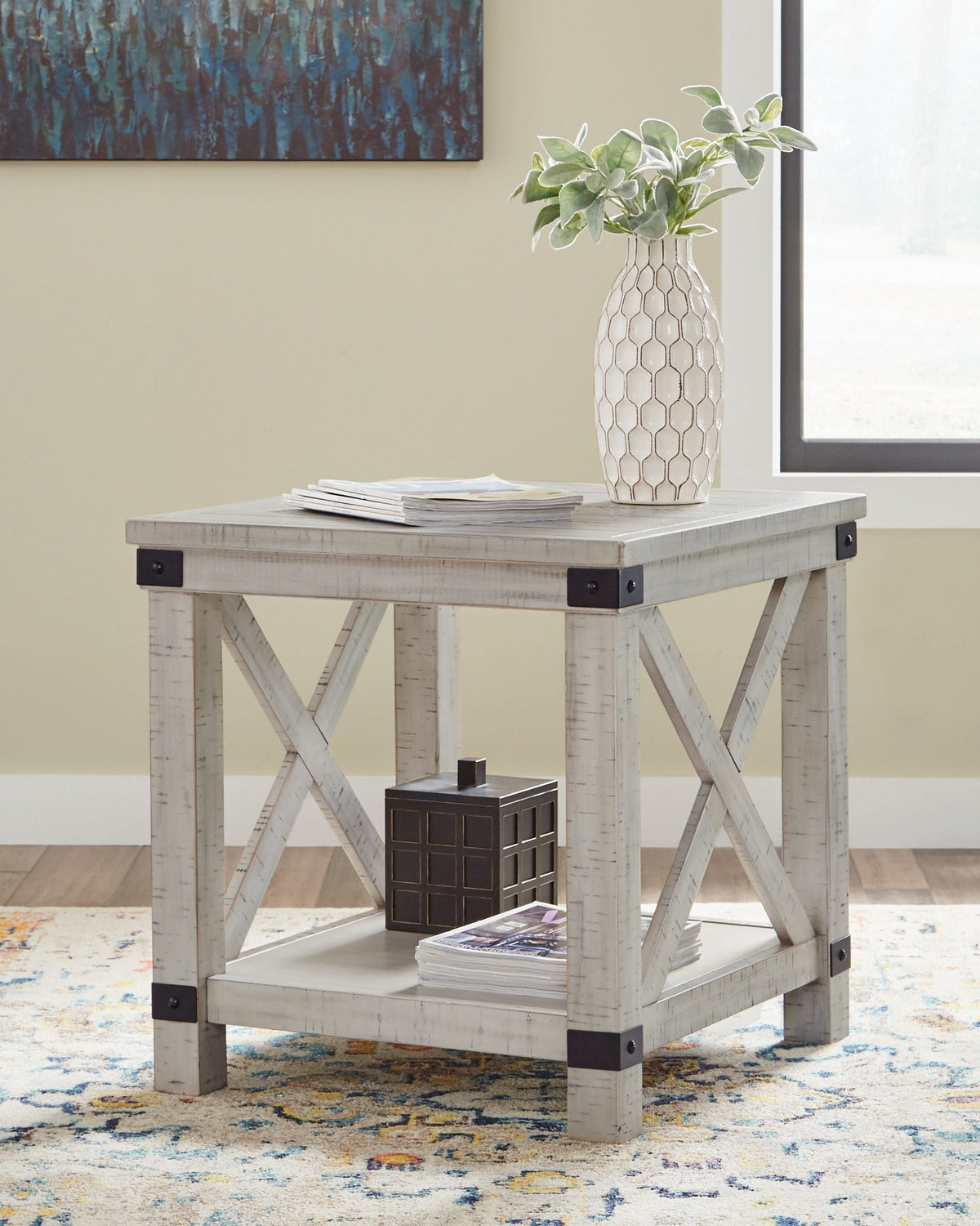 Carynhurst - Rectangular End Table - Whitewash