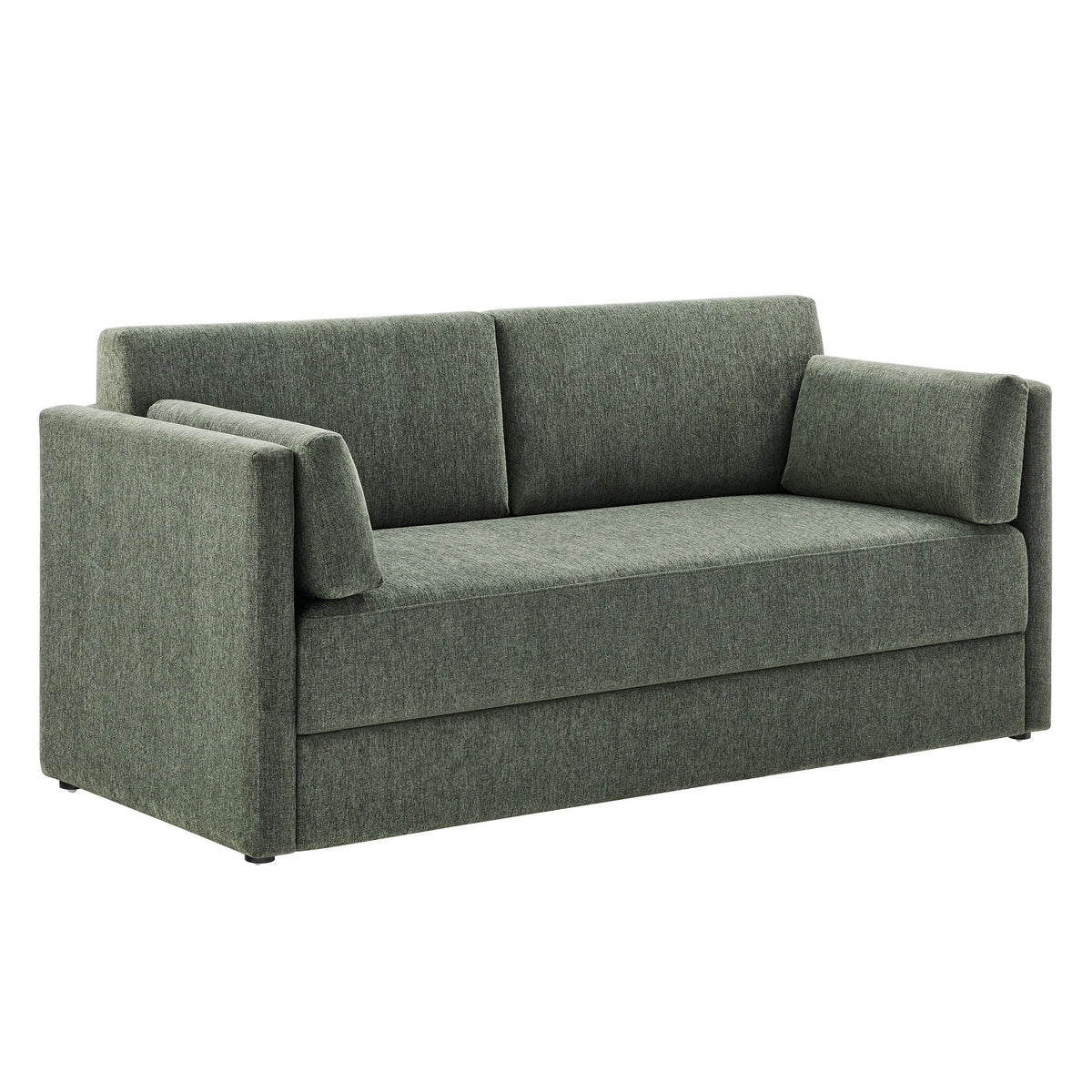 Linden Upholstered Heathered Chenille Small Sofa