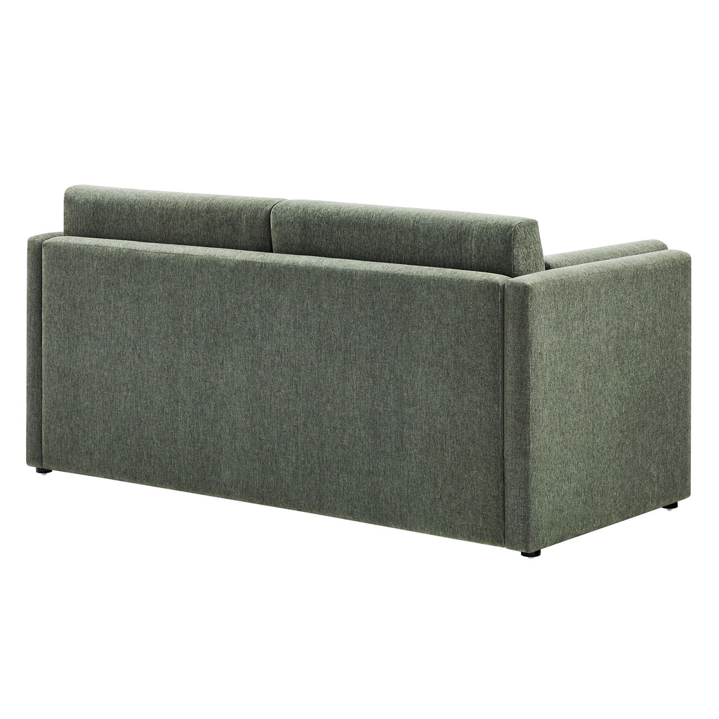 Linden Upholstered Heathered Chenille Small Sofa