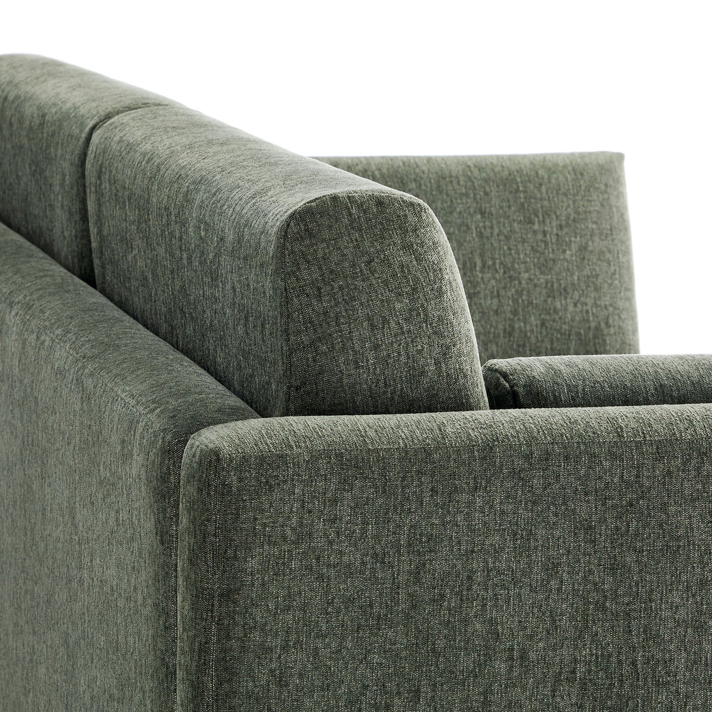 Linden Upholstered Heathered Chenille Small Sofa