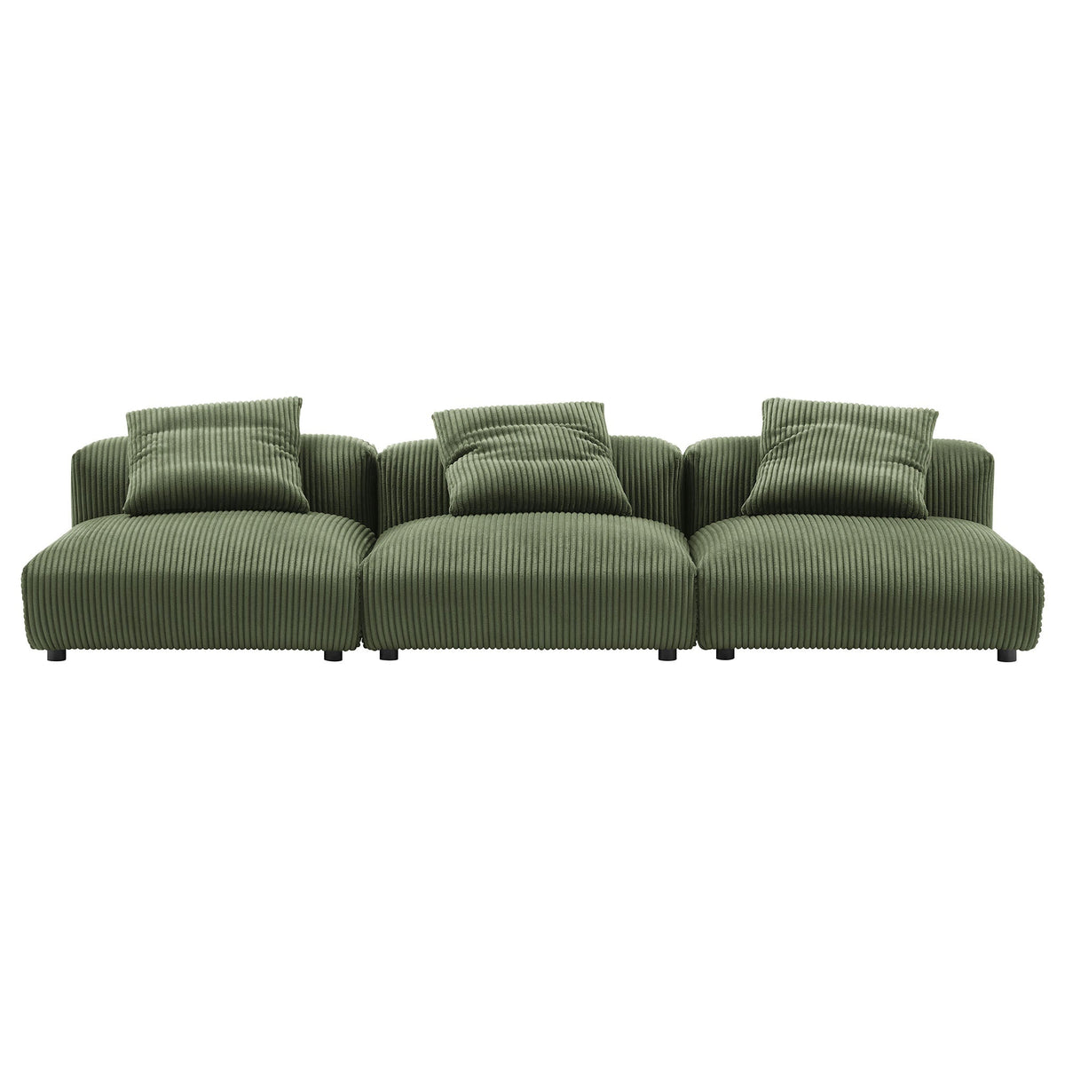 Solace 3-Piece Modular Corduroy Upholstered Sofa by Modway