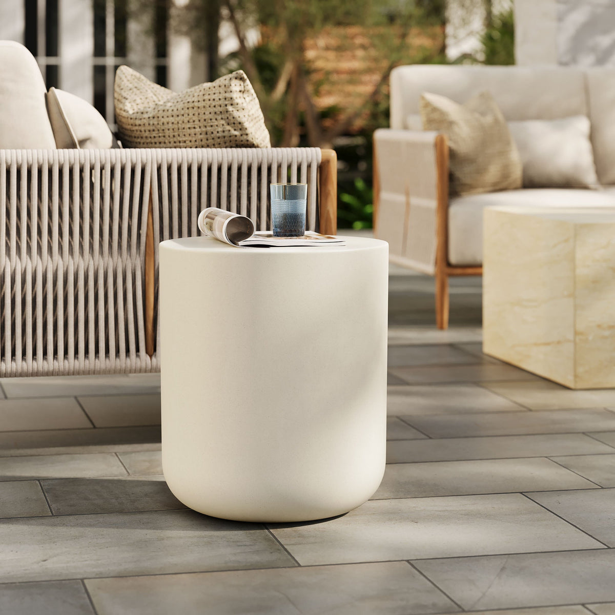 Brion Indoor-Outdoor Patio Concrete Stool by Modway