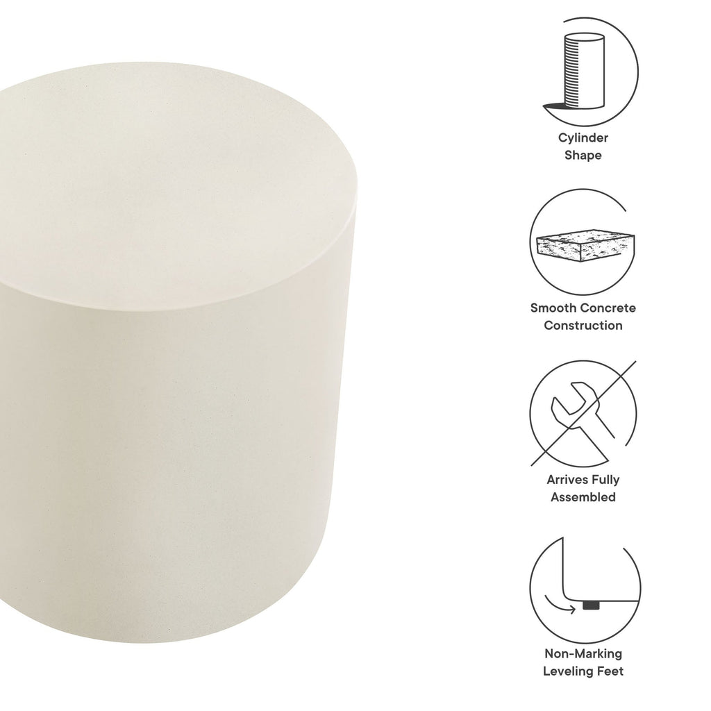 Brion Indoor-Outdoor Patio Concrete Stool by Modway