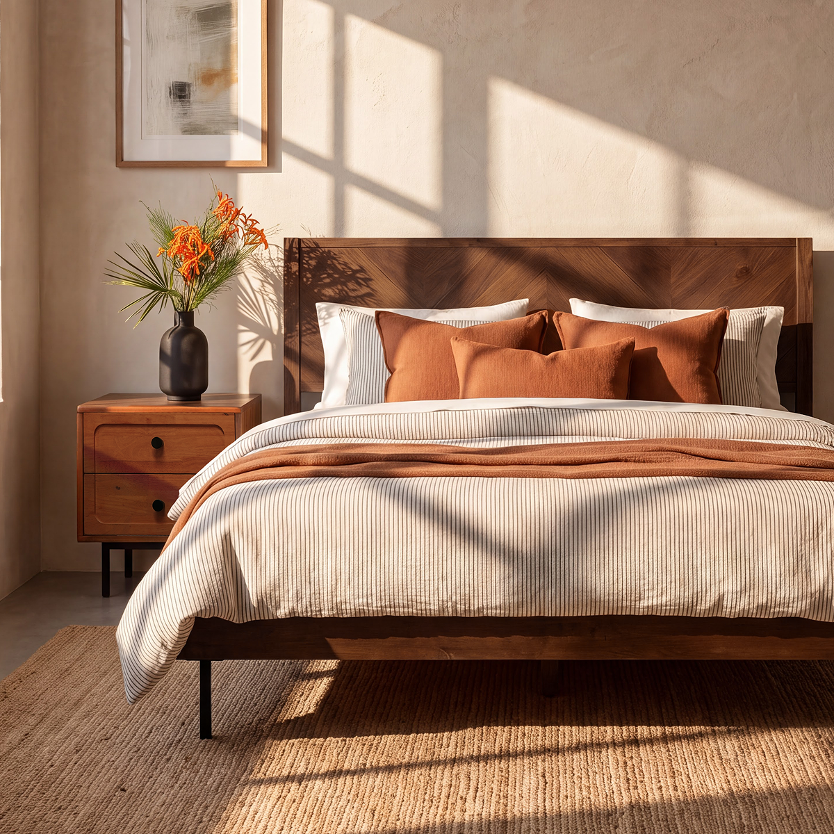 Alander Solid Wood Bed Frame