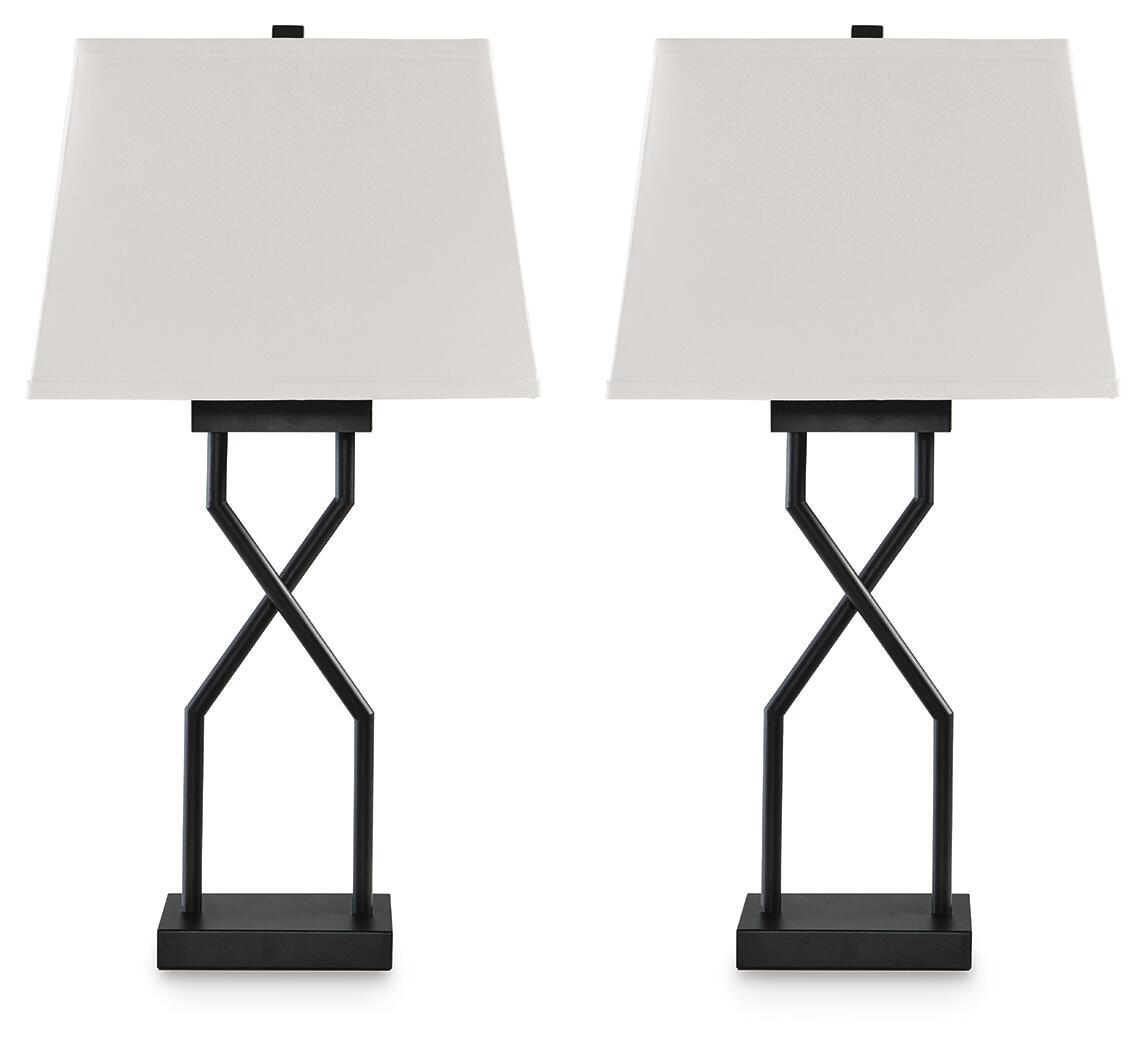 Brookthrone - Metal Table Lamp (Set of 2) - Black