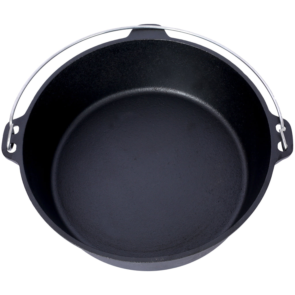 Pre-Seasoned Cast Iron Dutch Oven with Skillet Lid - Black