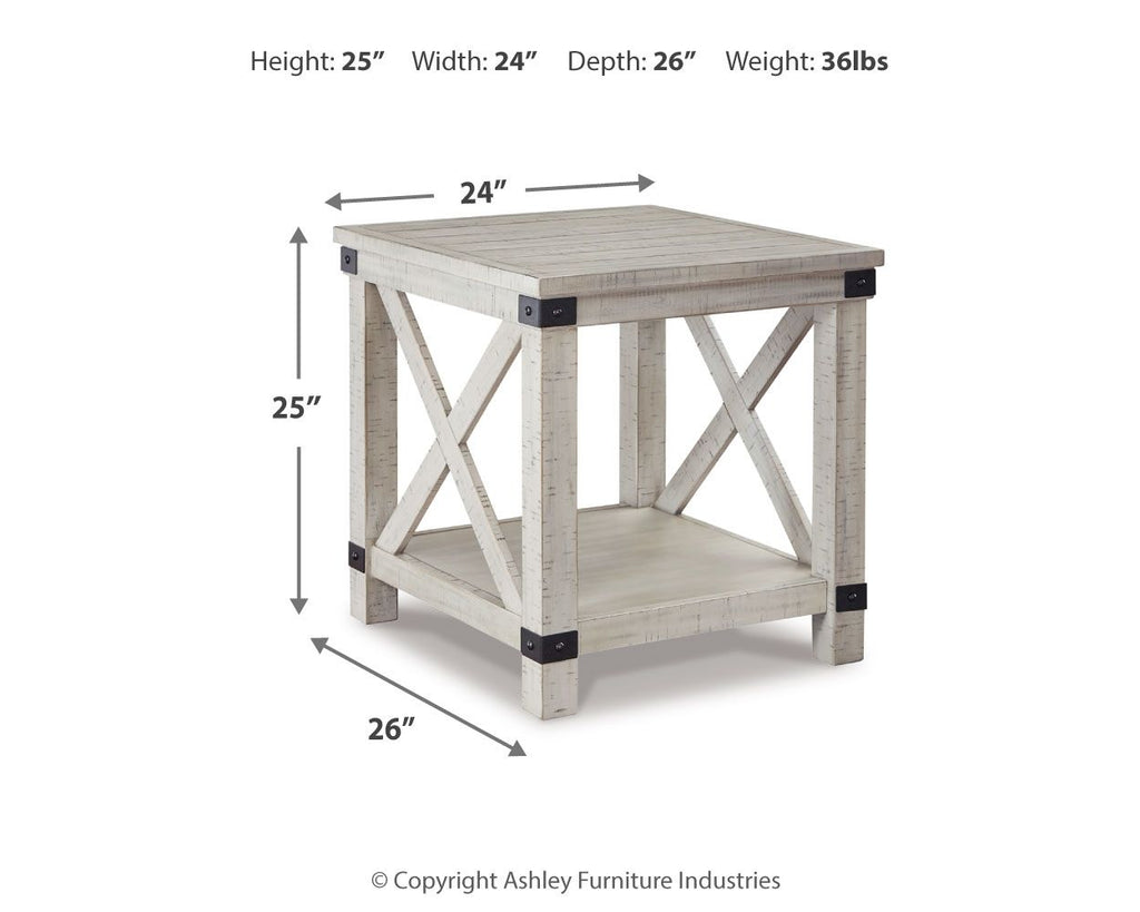 Carynhurst - Rectangular End Table - Whitewash
