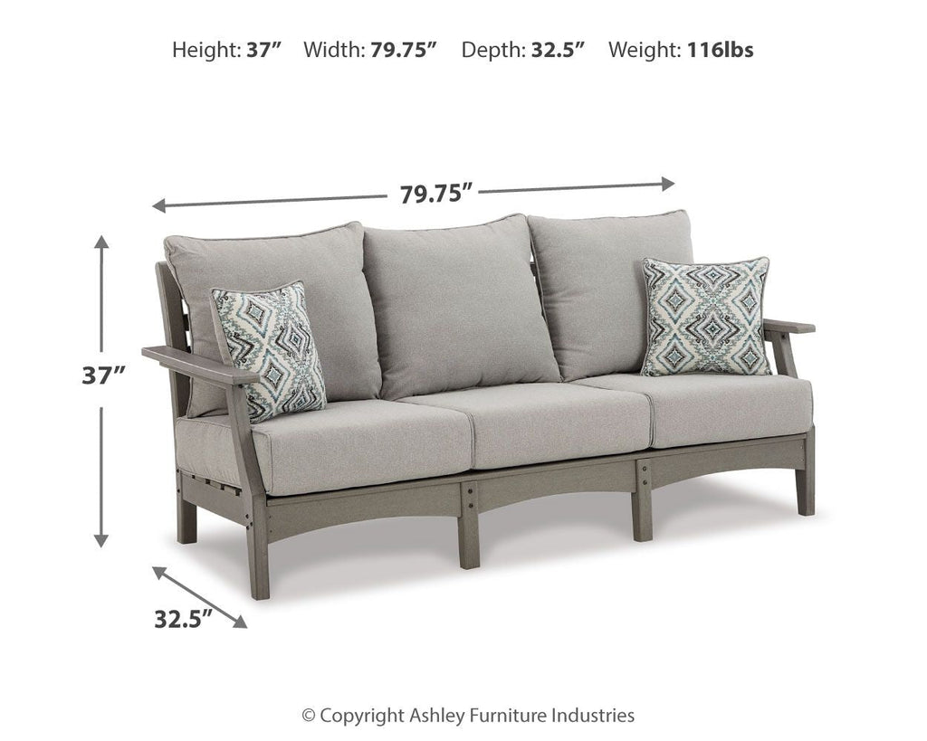 Visola - Sofa with Cushion - Gray
